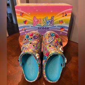 Lisa Frank Girls Aqua Crocs